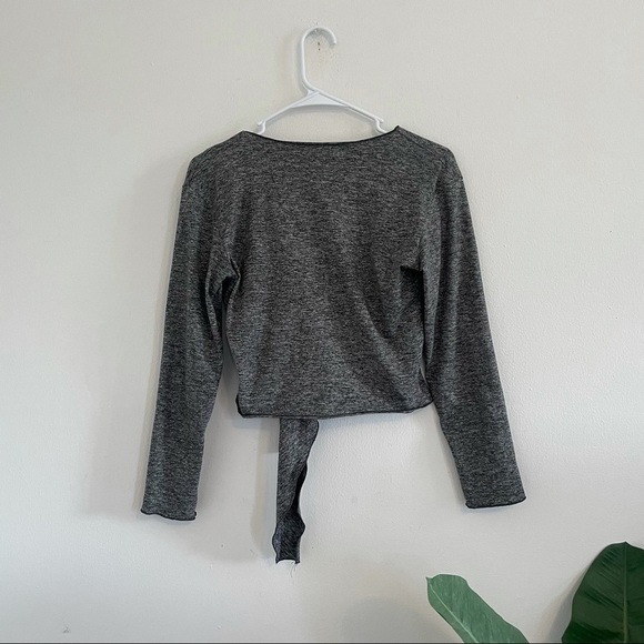 Mia Brazilia Gray Marl Tie Front Super Soft Top - Picture 4 of 4